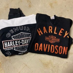 Womens zip up and pull over Harley Davidson hoodies